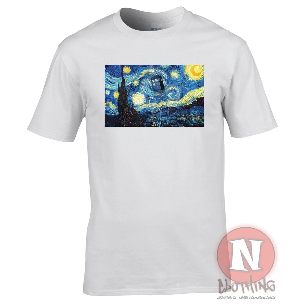 Van Gogh Starry Night Tardis TShirt Aesthetic Classic Art Timelord Tshirt Tee S