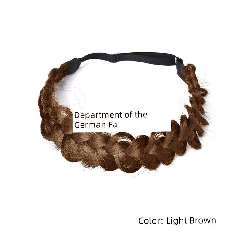 Wig Hair Hoop Female Qianjin Princess High Skull Top Twist Braid Braided Hair Headband Fluffy Artificial Hair Updo Gadget Headdress