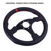 330mm/13Inch Flat Steering Wheel Leather Aluminum Frame Racing Drift Pc Game Steering Wheel Universal