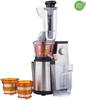H.Koenig_GSX24, Licuadora para Frutas y Verduras de Prensado en Frio, Multifunciones, Boquilla Extra Grande, 400 W, Libre de BPA, Ac Inoxidable, Gris