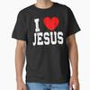 I Love Jesus Classic Tshirt Made In Usaaus Tshirt S2xl