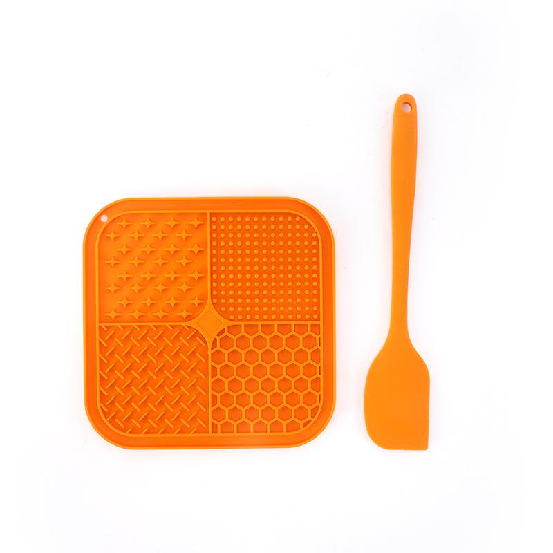 Pet Anti-Choke Slow Feeder Bowl & Lick Mat with Suction Cup and Silicone Scraper