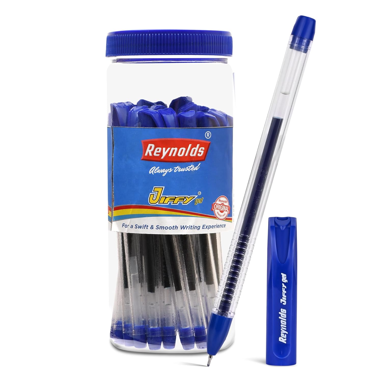

Reynolds JIFFY Gel Pen Blue 0.5mm Tip for Office, School & Home Writing, Pack of 1 X 25 PCS