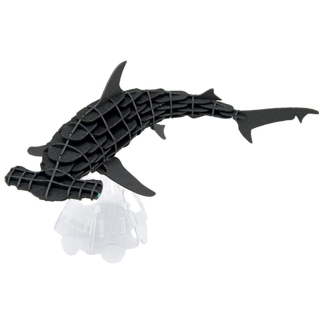 3D Puzzle MOVE Series DX Hammerhead Shark Black with Dedicated Display Stand