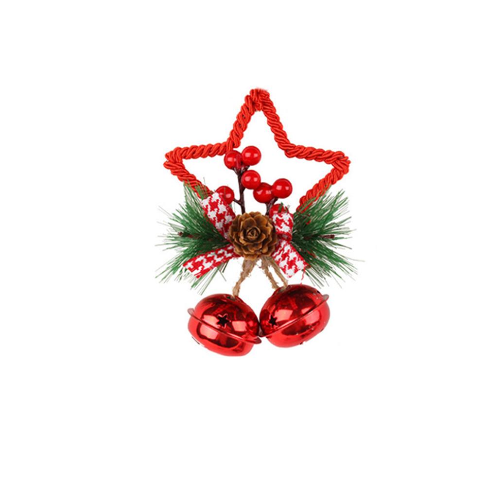 Christmas Bell, 1pcs Christmas Tree Pendant Pentagram Bells for Christmas Tree Ornaments for DIY Christmas Holiday Party Decor
