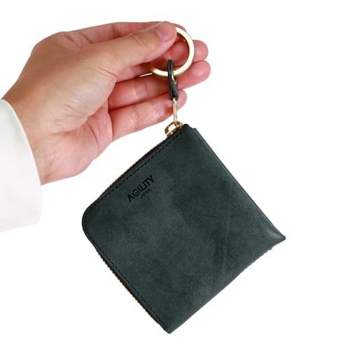 AGILITY affa 'Posh Short' L-shaped zipper mini wallet, compact wallet, bi-fold wallet, small, mini, leather.