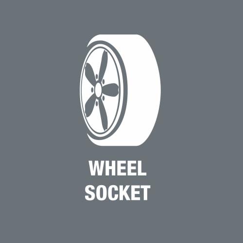 WERA 1/2" Hex Wheel Nut Impact Socket, 21mm Hex Drive, 85mm Total Length, 004592