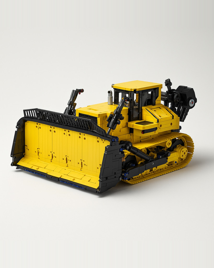MOULD KING 17049 Technical Car Toys The APP Motorized PR766 Bulldozer Building Block Assembly Truck Model Kids Christmas Gift
