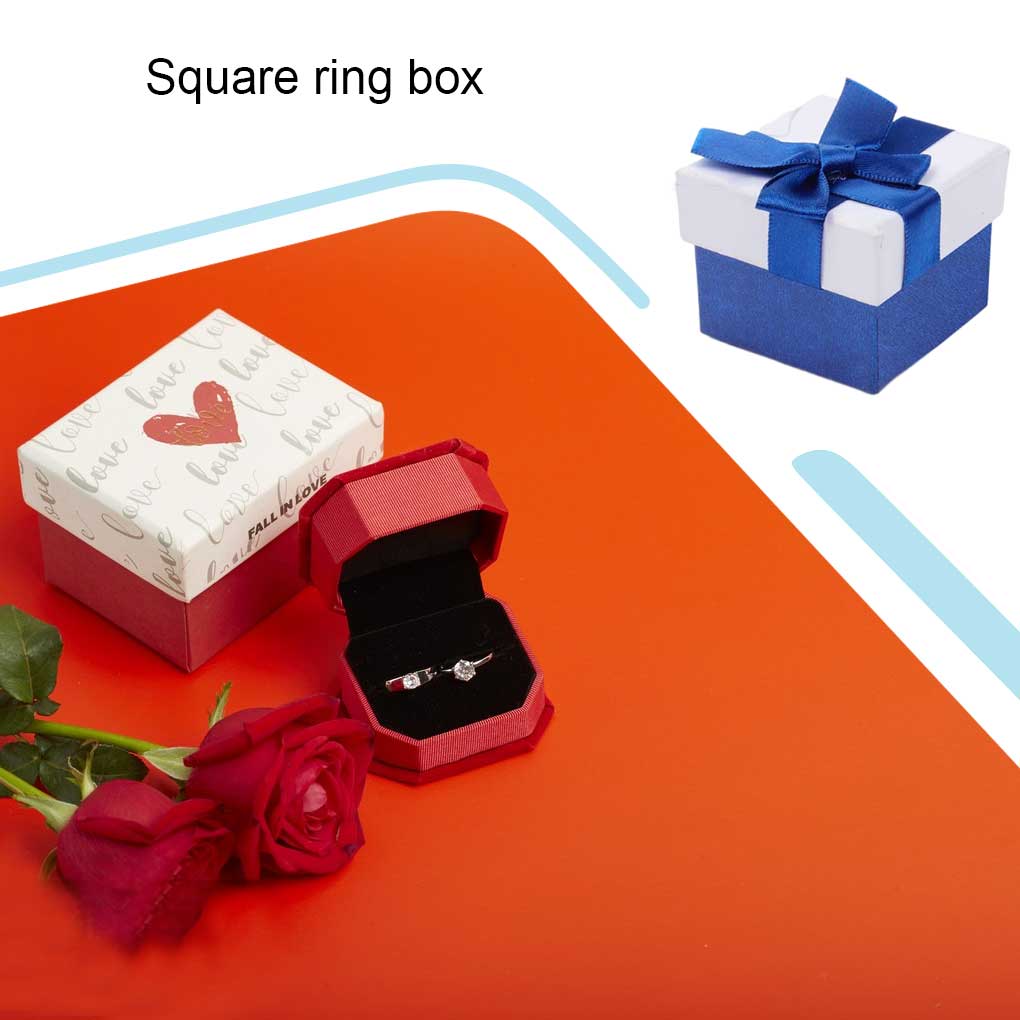 Jewelry Storage Box Necklace Ring Bracelet Case Engagement Gift Bowknot Cardboard Boxes Organizer for Displaying