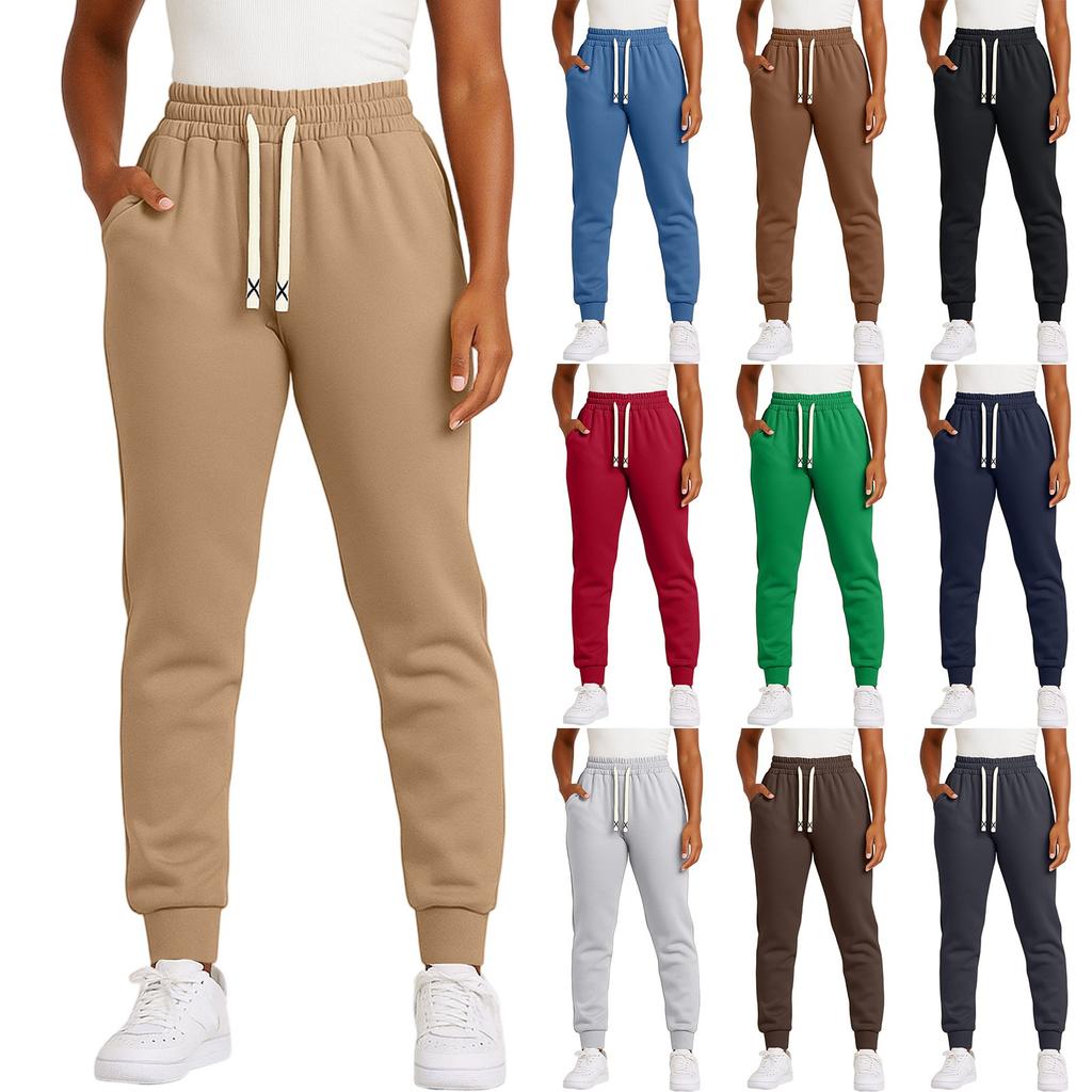 Women's Solid Color Sweatpants, Loose Casual Leggings