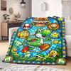 Mario Anime Print Blanket Warm  Comfortable Flannel Blanket Suitable for Bedrooms, Sofas, Beds, Chairs, Picnics, Travel