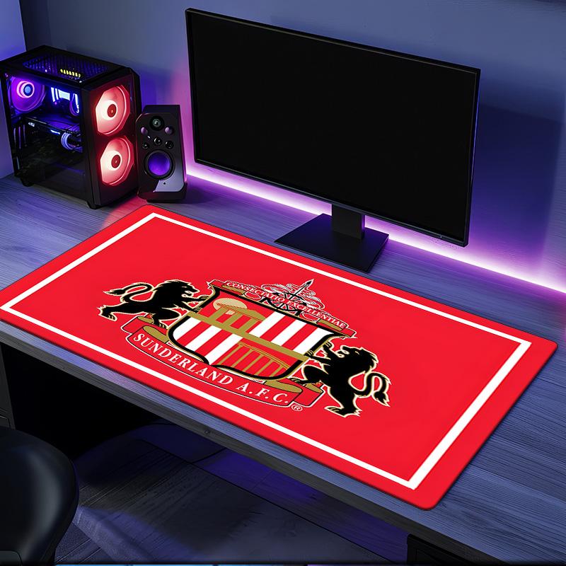Tappetino per Mouse con Stemma di Sunderland, Base in Gomma, Tappetino per Mouse per Giocatori e Uso Ufficio, Scrivania da Gioco, Tappetino Facile da Pulire Regali di Natale per Fan