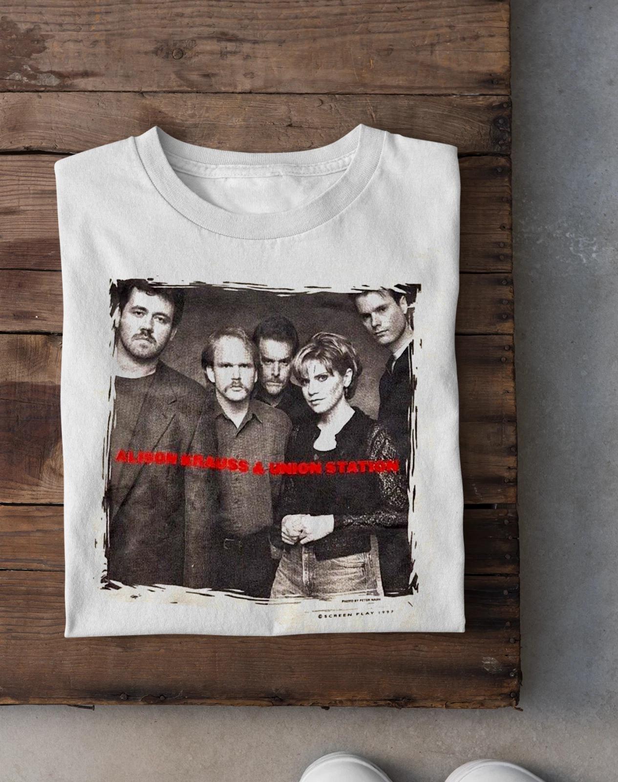 Alison Krauss Union Single Stitch One Side White Unisex S-4XL Shirt XXXL