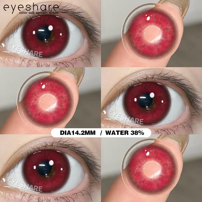 1 Pár Cosplay Farebné Kontaktné Šošovky Anime Modré Šošovky Fialové Oko Halloweensky Make-up Kontakt Ročné Ružové Krásne Zreničky