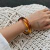 Ingemark Boho Y2K Round Resin Acrylic Bangles for Women New Trend Vintage Geometric Wide Bracelets Party Jewelry Accessories