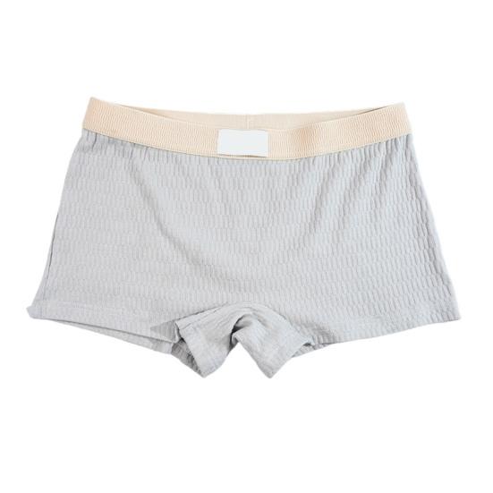 Women Underpants Slim Fit Solid Color Elastic Waistband Cotton Crotch Mid Waist Good Breathability Lady Boxers Female Daily Underwear