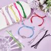 UNICRAFTALE 20Pcs Adjustable Nylon Braided Bracelets 10 Colors Bracelet Cord Nylon String with Beads Rope Bracelet 7.87Inch Twisted Cord Friendship