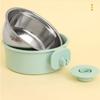 Stainless Steel Small Pet Bowl Hanging Feeding Cup Dog Crate Food and Water Bowl  for Medium Large