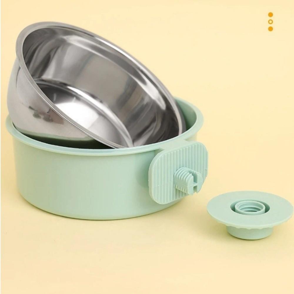 Stainless Steel Small Pet Bowl Hanging Feeding Cup Dog Crate Food and Water Bowl  for Medium Large