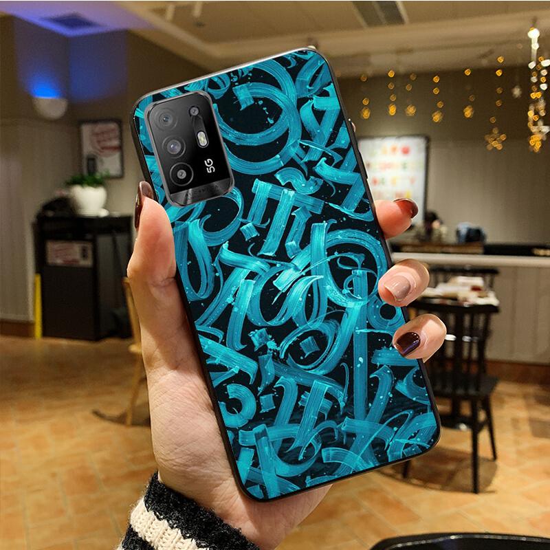 Pokras Lampas Graffiti Art Phone Case for OPPO A54 A74 A94 A53S A9 A5 A15 A16 A91 A96 A76 Reno8 8Pro Reno2 Z
