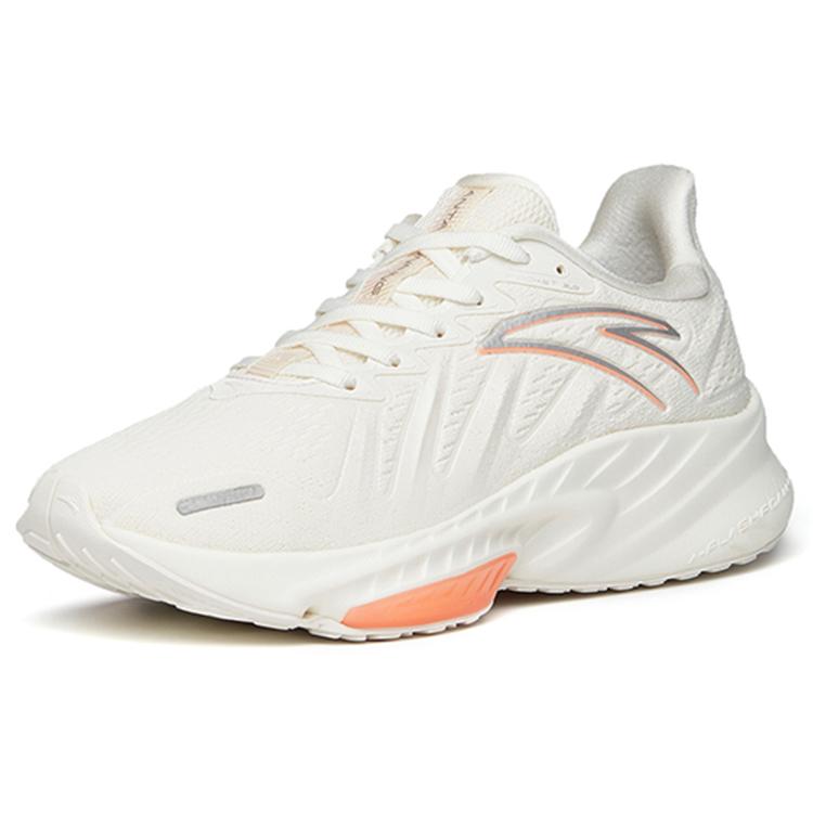 New Anta Rocket 3.0 Cushioning Breathable Wear Resistant Slip Resistant Low Top Running Shoes Women's Ivory White 122145587-3