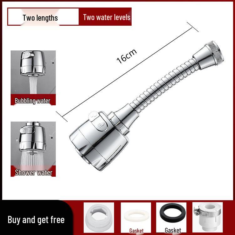 Universal Adjustable Anti-Splash Faucet Aerator Extension Tube