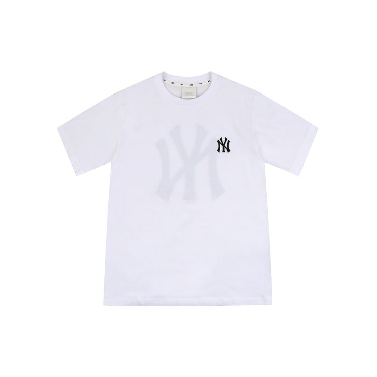 MLB New York Yankees T-shirt Unisex z dużym logo, okrągłym dekoltem i krótkim rękawem, biały 31TS03031-50W
