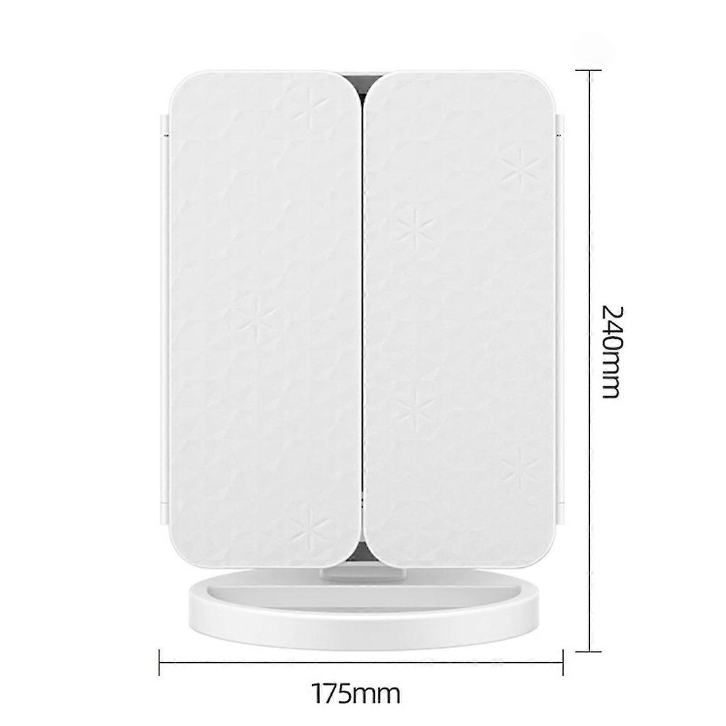 LED Three-folded Sides Portable Makeup Mirror Touch Screen LED Makeup Mirror Makeup Accessories
