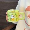 350ml Cute Panda Mug with High Beauty, Female Home Ceramic Cup, Couple Tea Cup, Large Capacity Coffee Breakfast Cup