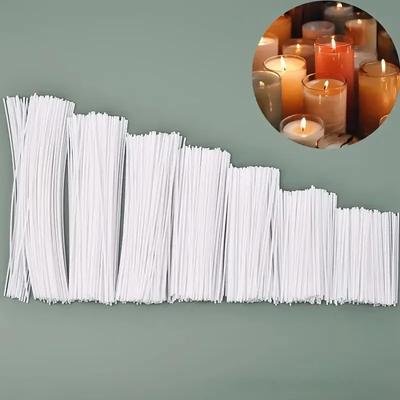 100/300pcs Waxed Cotton Candle Wicks Bulk Hand Dipped Reinforced Wick Bundles for DIY Candle Making Ghee Lamp Supplies