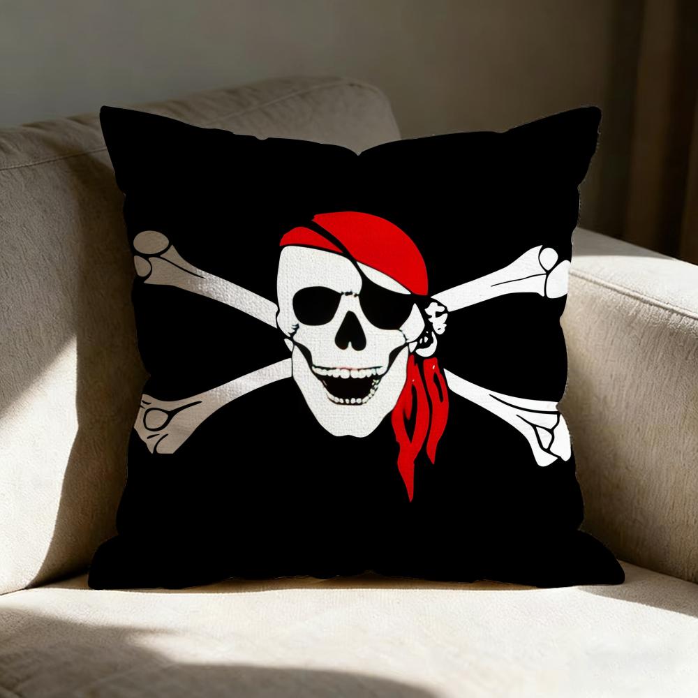 Skull Crossbones Pillow Case Pillowcase Doublesided Printed Sofa Cushion Bedroom Headboard Pillow