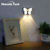 Butterfly Motion Sensor Night Light LED Under Cabinet Lights Rechargeable Lamp for Closet Wardrobe Stair Bedroom Kitchen Decor