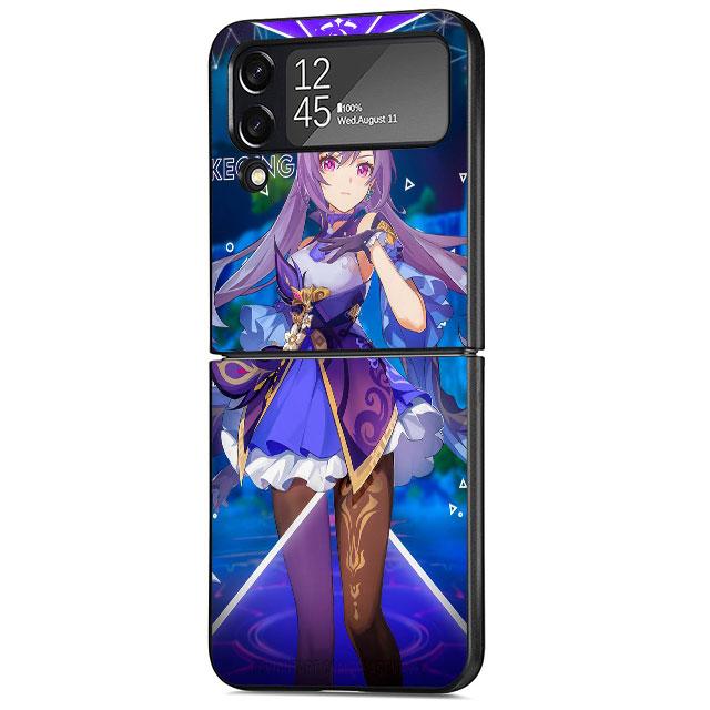 Genshin Impact Game Case für Samsung Galaxy Z Flip 4 Z Flip 3 5G ZFlip3 ZFlip Flip3 ZFlip4 zflip Schutztasche Schwarze Abdeckung