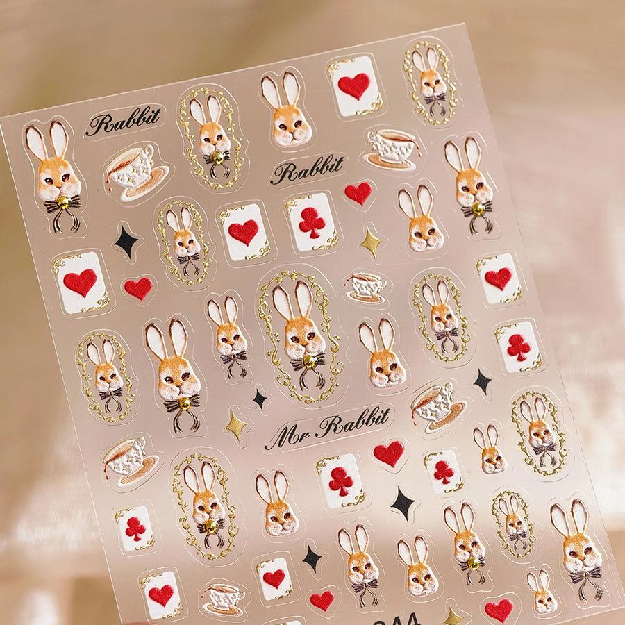 

Ferroso Мультяшный кролик Самоклеящиеся наклейки для ногтей TL-344