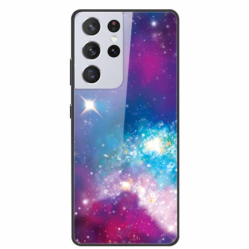 For Samsung Galaxy S25 Ultra Tempered Glass Case Back Cover Hard Phone Cases for SamsungS25 ULTRA Fundas Fashion Protector Coque