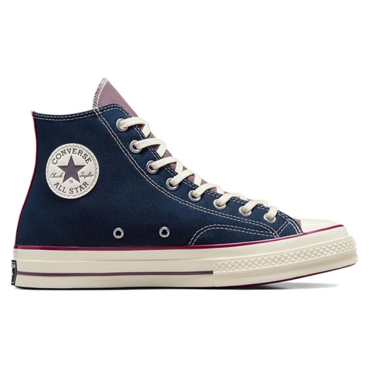 Converse Chuck 70 Plus Round Toe Comfortable High Top Canvas Shoes Unisex Sneakers Blue A07980C