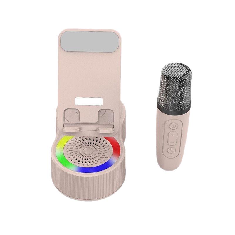 Portable Multifunction Bluetooth Speaker: 5-in-1 Karaoke, Power Bank, RGB Light, Phone Stand