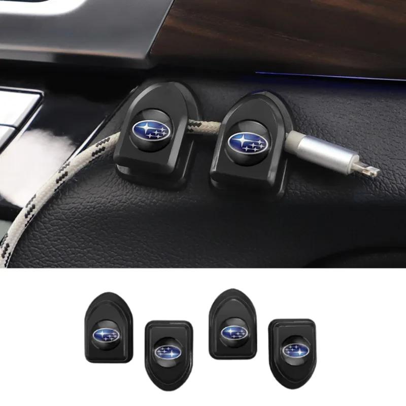 For Subaru XV Tribeca Outback Impreza Legacy STI BRZ WRX Forester ABS Auto Car Storage Organizers Hooks Sticker Clip Accessories Y3