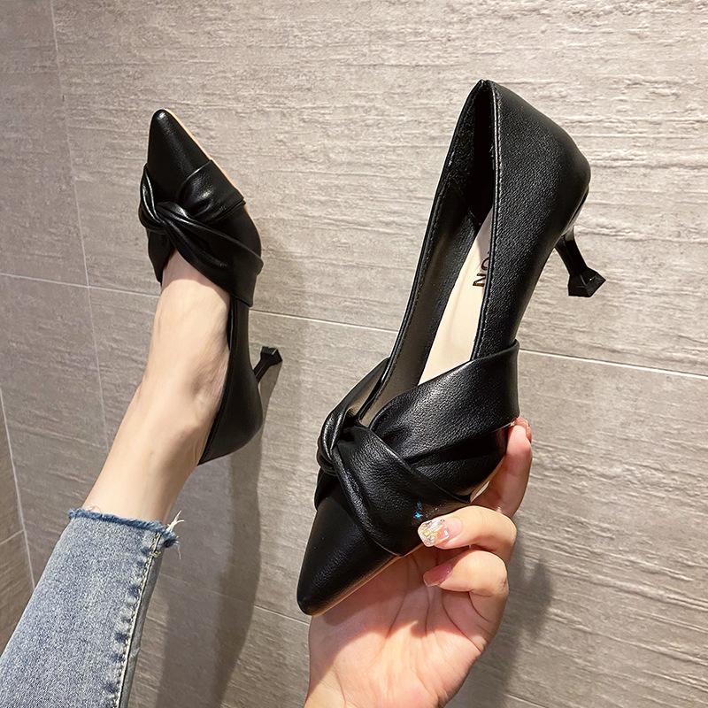 Dámské lodičky Jaro & Podzim Dámské Střední podpatek Špičatá špička Módní Elegantní Kancelář Vysoké podpatky Nazouvací Dámské Párty Mělké boty