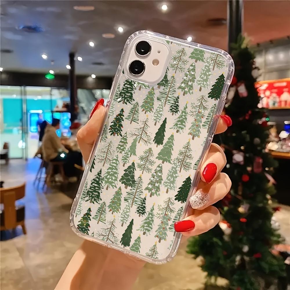 Fir Christmas Tree Aesthetic Clear Phone Case for iPhone 17 16 11 15 14 13 12 Pro Max XS X 7 8 Plus Transparent Back Phone Cover