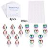 Edelstahl Fake Piercing Stecker Set Fake Nasenring Stecker Aufkleber Packung Fake Augenbraue Lippe Piercing Nicht durchgestochen Ohrstecker Packung
