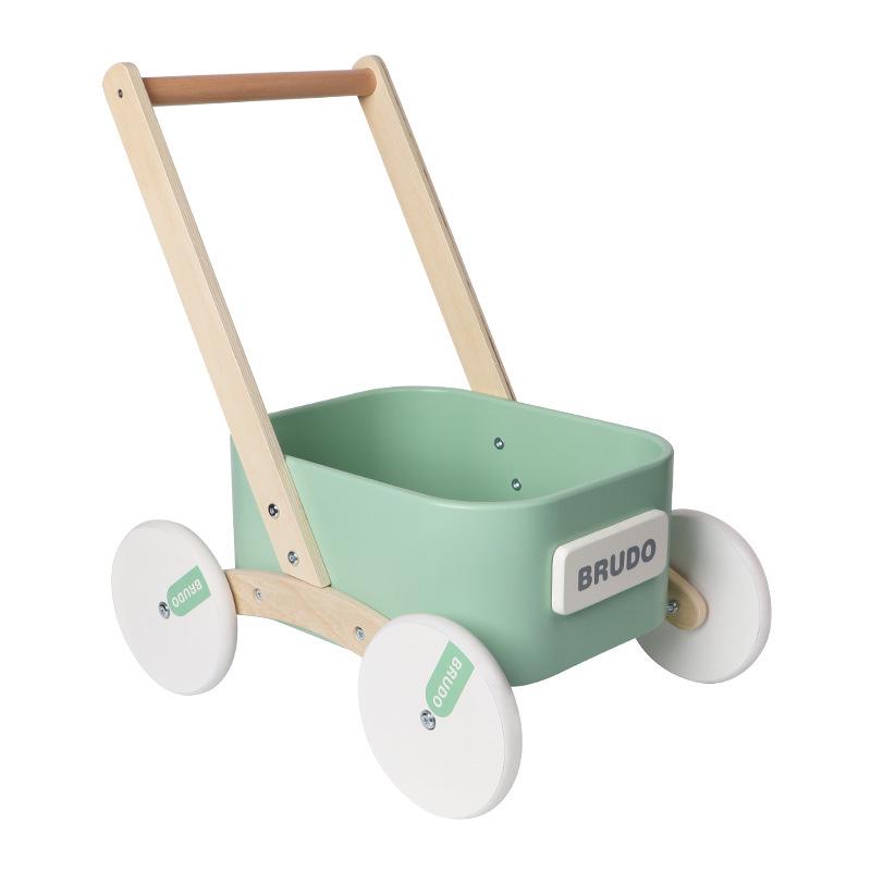 Wooden Baby Walker: Multifunctional Learning Trolley & Push Cart Toy