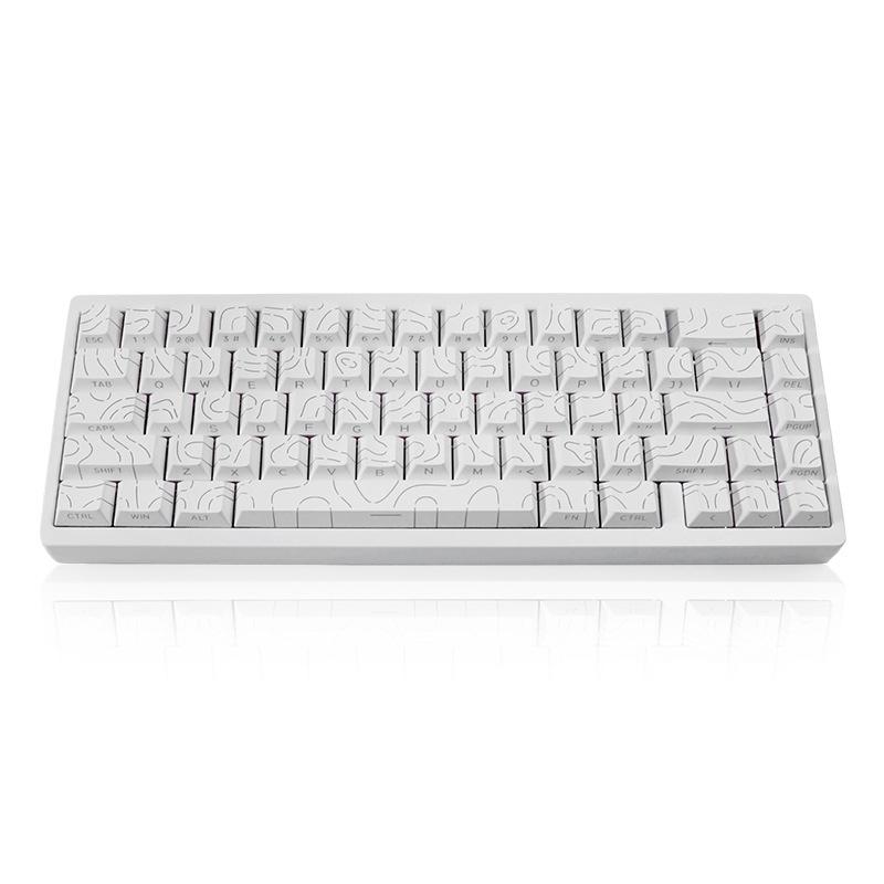 Ultra-Thin Bluetooth Mechanical Keyboard - Three-Axis Design, Office Gasket Structure, PBT Keycaps, Aluminum Build, Portable for Tablets