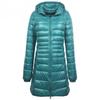 Women's Long Hooded Puffer Down Jacket - Ultra-Light Style