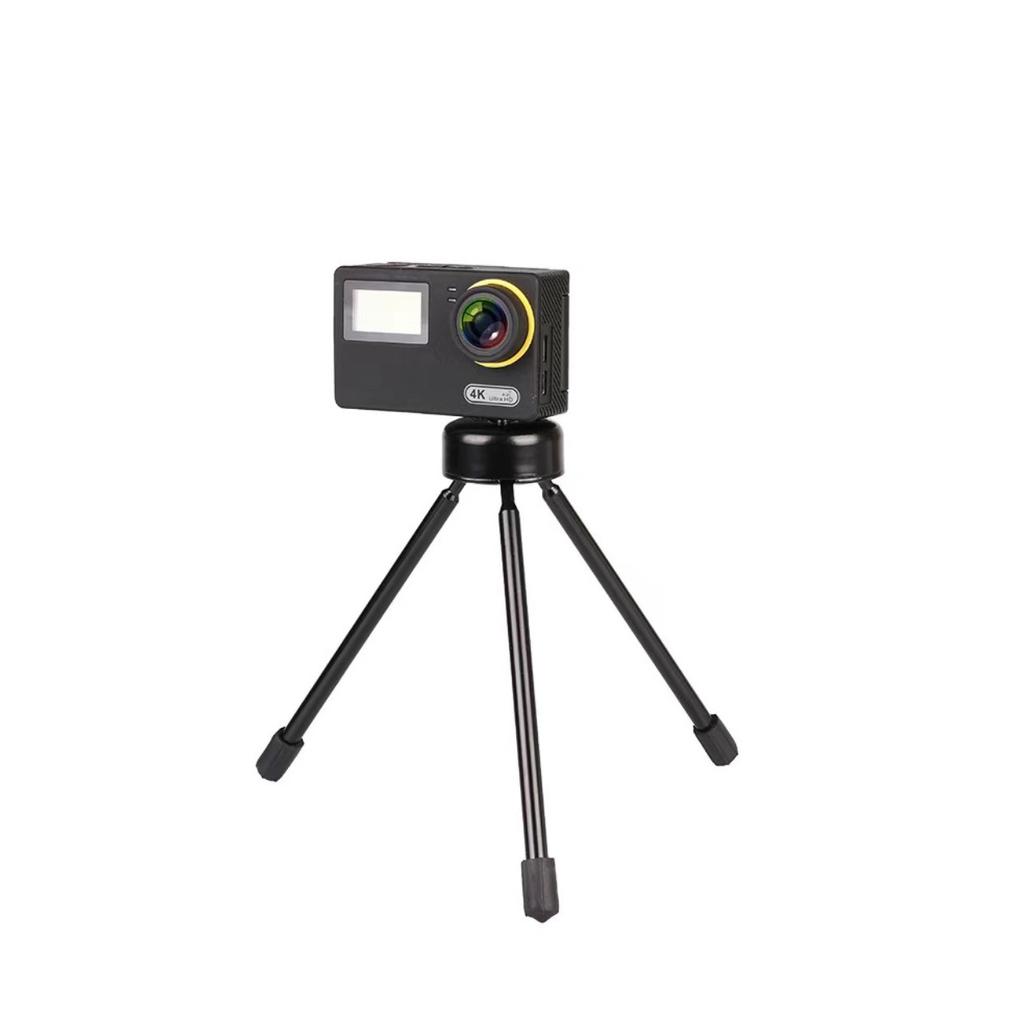 Metal Mini Tripod Stand for Gopro Camera Video Vlog Camera Monopod Tabletop Handheld with 1/4” Screw Ring Light Phone Gimbal