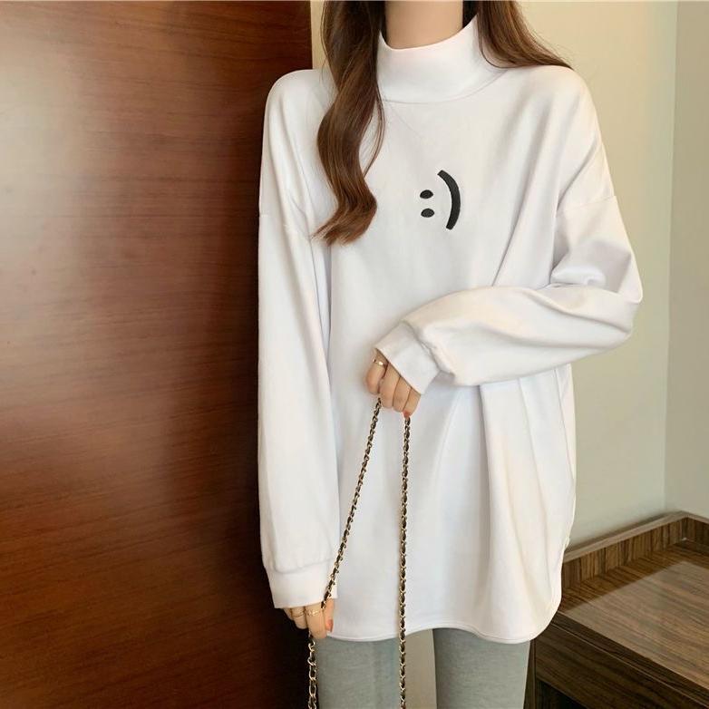 VAYLA Velvet Turtleneck Long Sleeve Tops Ladies Casual Solid Color Pullovers Undershirt Loose Autumn Winter Thin T-Shirts Fashion Women's Clothing