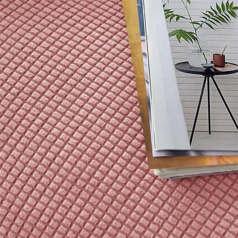 1pc Polar Fleece Armchair Cover Elastic High Back Sloping Office Chair Covers Washable Dining Chair Seat Slipcover Solid Color