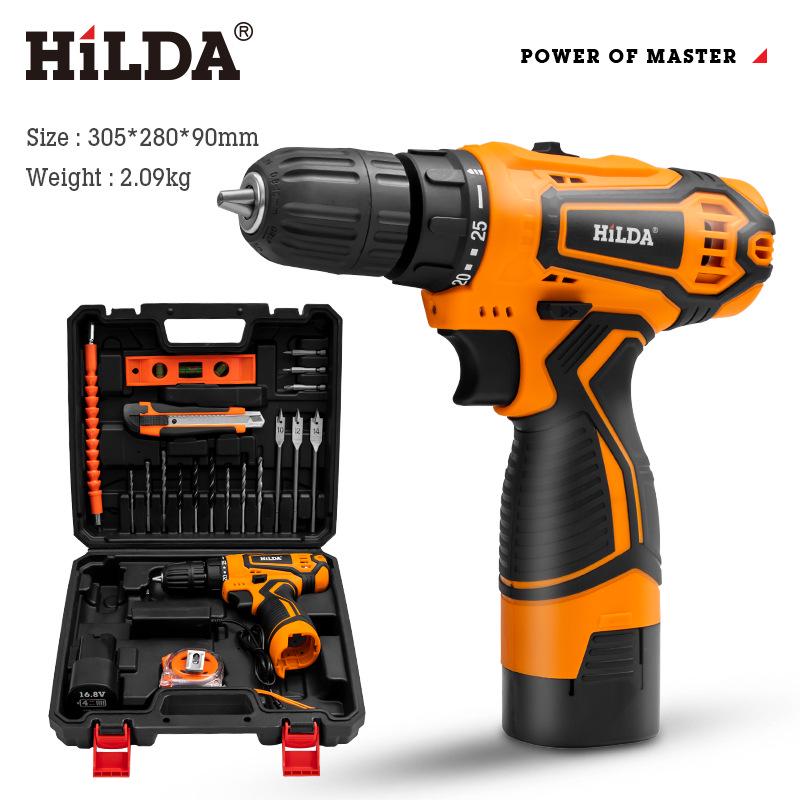 Hilda Multi-Function Rechargeable Electric Hand Drill & Screwdriver