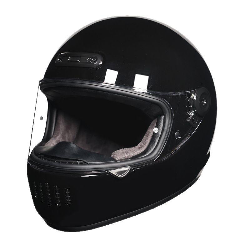 Motorcycle Retro Full Helmet Men's Winter Personality Cool Women's National Tide Race Cruise Retro Car Helmet Universal In All Seasons