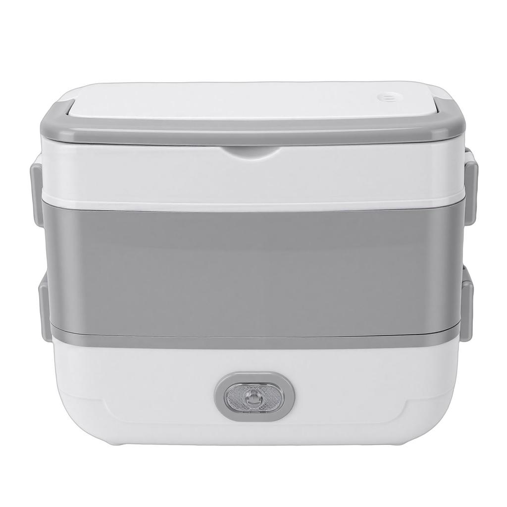 Portable Self Cooking Electric Lunch Box Rice Cooker 2 Layers 4 Stainless Steel Food Insulation Bowls for Dormitory 2L